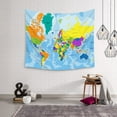 thumbnail image 2 of EREHome Educational Colorful World Map Wall Tapestry Wall Hanging Wall Art Tapestry 51x60 Inches, 2 of 3
