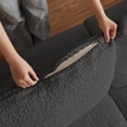 thumbnail image 3 of 110" Modular Sectional Sofa, Boneless Convertible L-Shape Couch with Ottoman, 3 Seater Cloud Sectional Couches for Living Room,Office，Dark Grey, 3 of 10