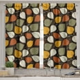 thumbnail image 2 of Ambesonne Autumn Valance & Curtain, Harvest Season Ornaments, 55"x24", Seal Brown Cream and Rust, 2 of 7