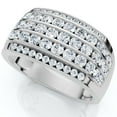 thumbnail image 3 of 2Ct Diamond Ring Men's Wide Multi Row in 10k White, Yellow, or Rose Gold, 3 of 4