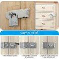 thumbnail image 2 of Door Hasp Door Lock Keyed Hasp Lock Door Latch Hasp Garden Gate Lock With Door Padlock And Screws Gate Latch For Garden Gate, 2 of 5