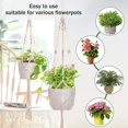 thumbnail image 1 of 2pcs Macrame Plant Hanger White Handmade Cotton Rope Indoor Outdoor Hanging Plant Pot, 1 of 2