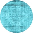 thumbnail image 1 of Ahgly Company Indoor Round Persian Light Blue Traditional Area Rugs, 4' Round, 1 of 4