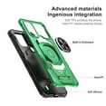 thumbnail image 5 of For Wiko Voix Dropproof Shockproof Kickstand Ring Stand Phone Case Cover With Tempered Glass Screen Protector - Green, 5 of 5