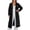 Black, variant on Womens Plus Size Hooded Cardigan Black Long Sleeve Long Knit Coat Jacket Lightweight Hoodies Loose Fit Fall Long Outwear Tops GY2 S