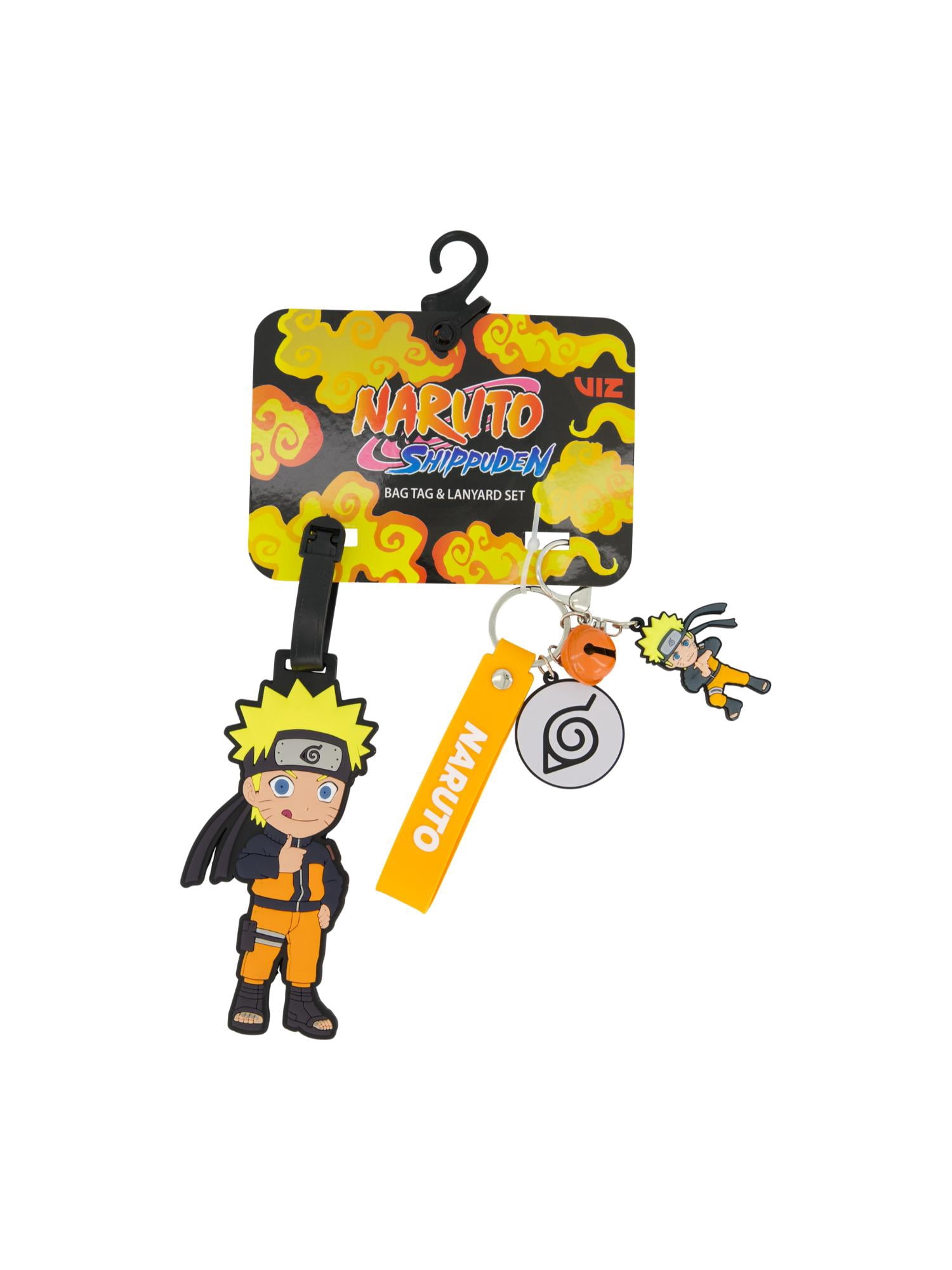 Naruto 2-Piece Suitcase ID Tag and Lanyard Set with Adjustable Straps, Shippuden, Multi, One Size