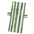 thumbnail image 1 of Funda para silla de playa, práctica funda de microfibra a rayas para silla de piscina, toalla con bolsillo para exteriores, viajes, ocio y . Verde, 1 of 8