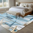 thumbnail image 5 of Rectangle Area Rug 6x9ft,Ocean Starfish Ombre Wood Board Washable Carpet Non-Slip Runner Accent Rugs Indoor Floor Mat for Bedroom Living Room Decor,Better Beach Life Quote, 5 of 9