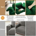 thumbnail image 4 of Single Sofa Chair, Cloud chair with Pillow, Velvet Single Seat Sofa, Comfy Deep Upholstered Couch for Living Room, Bedroom, Apartment Sofa with storage, Green, 4 of 8