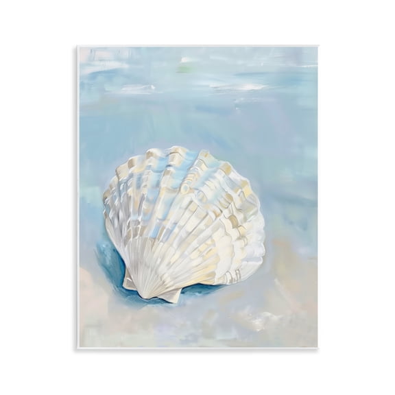 Stupell Industries Coastal Scallop Clam Animals Painting Unframed Art Print Wall Art, 11 x 14