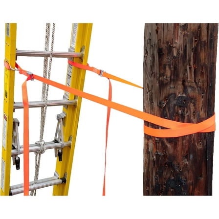 LeveLok LSS-150-OR Ladder Safety Strap Stabilizer for Lower Ladder - Florescent Orange