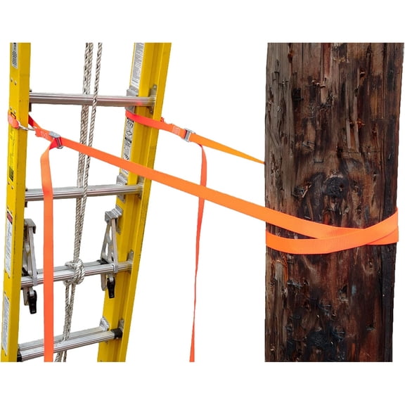 LeveLok LSS-150-OR Ladder Safety Strap Stabilizer for Lower Ladder - Florescent Orange