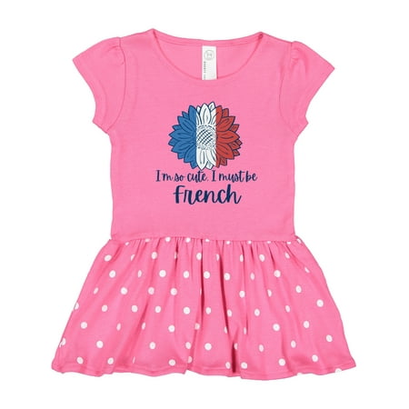 

Inktastic I m So Cute I Must Be French Sunflower Gift Toddler Girl Dress