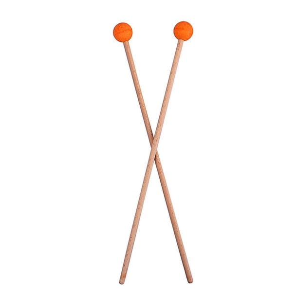 2 uds mazos de tambor mango de arce cabeza de goma para piezas de tambor Glockenspiel-naranja, Yuyangstore 2pcs mazos de tambor de madera