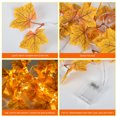 thumbnail image 3 of Coolmade 2 Pack 19.6ft Fall Decor for Home Thanksgiving Decorations Lighted Fall Garland Maple Leaves with 20 LED Battery Operated Indoor Outdoor String Lights Garland Autumn Harvest Party Décor, 3 of 7