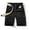 Black, variant on Idoravan Mens Casual Solid Zipper Button Multiple Pockets Cropped Cargo Shorts