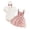 a-Pink13370, variant on FINALGANG Baby Girl 3 Piece Outfit Set Ruffle Sleeve Crewneck Heart Graphic Bodysuit Bow Embroidered Suspender Skirt Matching Headband Clothes Set For Daily Wear Versatile Outfit