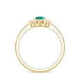 thumbnail image 3 of Rosec Jewels Lab Grown Emerald Oval Engagement Ring with Halo - 0.8 Ct - Emerald Diamond Ring for Women - AAAA Grade Certified, 14K Yellow Gold, US 3.00, 3 of 9