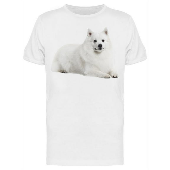 Smartprints Mens Graphic Tee - Cute Japanese Spitz Dog - Regular Fit 100% Cotton