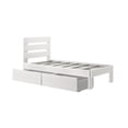 thumbnail image 2 of Max & Lily Solid Wood Farmhouse Twin Bed with Plank Headboard and Storage Drawers, White Wash, 2 of 9