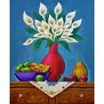 thumbnail image 1 of Cuadros Decorativos Flor DIY pintura al óleo por números Kit acrílico lienzo dibujo ilustraciones 40x50cm Wdftyju embutido en tela, 1 of 9