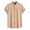 Khaki, variant on Blekii Men's Fashion Spring Summer Casual Short Sleeve Stand-Up Collar Shirt - Printed Pattern Design, Lightweight Breathable Fabric - Great for Tropical Vacation, Beach Party,