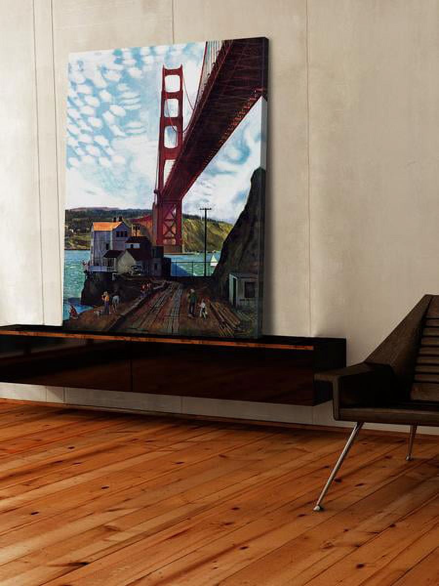 "Under the Bridge" Painting Print on Wrapped Canvas