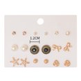 thumbnail image 5 of Pendientes de aleación, proceso de galvanoplastia, accesorios de perlas Eccomum Dorado 4, 5 of 5
