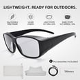 thumbnail image 6 of Photochromic Polarized Over Glasses Sunglasses for Prescription Eyeglasses, UV400 Transition Lenses, TR90 Lightweight 26g, Glare Reduction Sunglasses for Men & Women, 6 of 7
