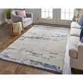 thumbnail image 5 of HomeRoots 513645 9 x 12 ft. Blue Gray & Ivory Wool Abstract Hand Tufted Handmade Stain Resistant Rectangle Area Rug, 5 of 5