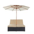 thumbnail image 3 of Modway Arrival Outdoor Patio Chaise in Espresso Mocha, 3 of 5