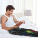 thumbnail image 5 of Fotbe Vintage Wolf Warrior Pantalones de Pijama para Hombre, Pantalones de Dormir, Pantalones de Casa con Cintura Ajustable y Bolsillos-Medium, 5 of 6