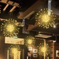thumbnail image 5 of Paquete de 5 luces LED enchufables con forma de estrella, esferas de luz para fuegos artificiales para exteriores, 8 modos, luces colgantes impermeables para decoración de patio, 5 of 5