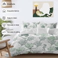 thumbnail image 4 of Sage Green Coastal Bedding 3 Piece Duvet Cover Set California King, Sea Turtle Nautical Coral Summer Beach Soft Microfiber Comforter Cover with Zipper Closure & Pillowcases, FadeResistant Quilt Cover, 4 of 9