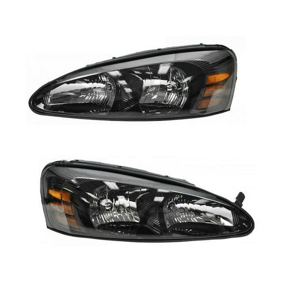 Headlight Assembly Set 2 Piece - Compatible with 2004 - 2008 Pontiac Grand Prix 2005 2006 2007