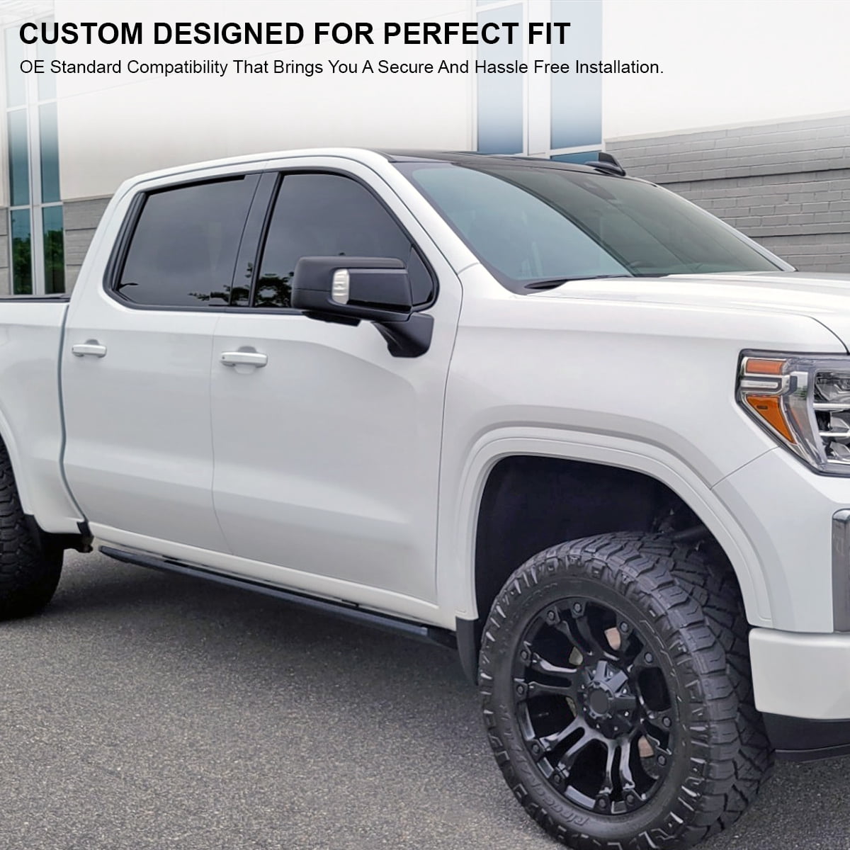 Spec-D Tuning Right Passenger Side Black Power Fold Power Heated Side Mirror w/ Blind Spot + Temp Sensor Compatible with 2019-2026 GMC Sierra 1500