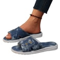 thumbnail image 5 of Sandals Women Denim Flat Comfortable Sandals Non-Slip Walking Slippers Non-Slip, 5 of 5