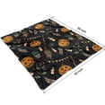 thumbnail image 2 of Halloween Pumpkins and Brooms Blanket,Comfortable Soft Lamb Wool Throw Blanket,All Season,Warm Lightweight Blankets for Sofa Bed Couch Living Room Chair,50"x60", 2 of 4