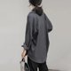 thumbnail image 3 of Blusas elegantes y chic de manga larga Rimocy para mujer 2023, camisas vintage negras y grises de manga larga para mujer, camisas holgadas con botones para mujer, tops para mujer, 3 of 5