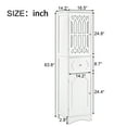 thumbnail image 6 of Modern Tall Bathroom Storage Cabinet with Doors Drawers, Wood Floor Freestanding Organizer for Bedroom Living Room, 6 of 11