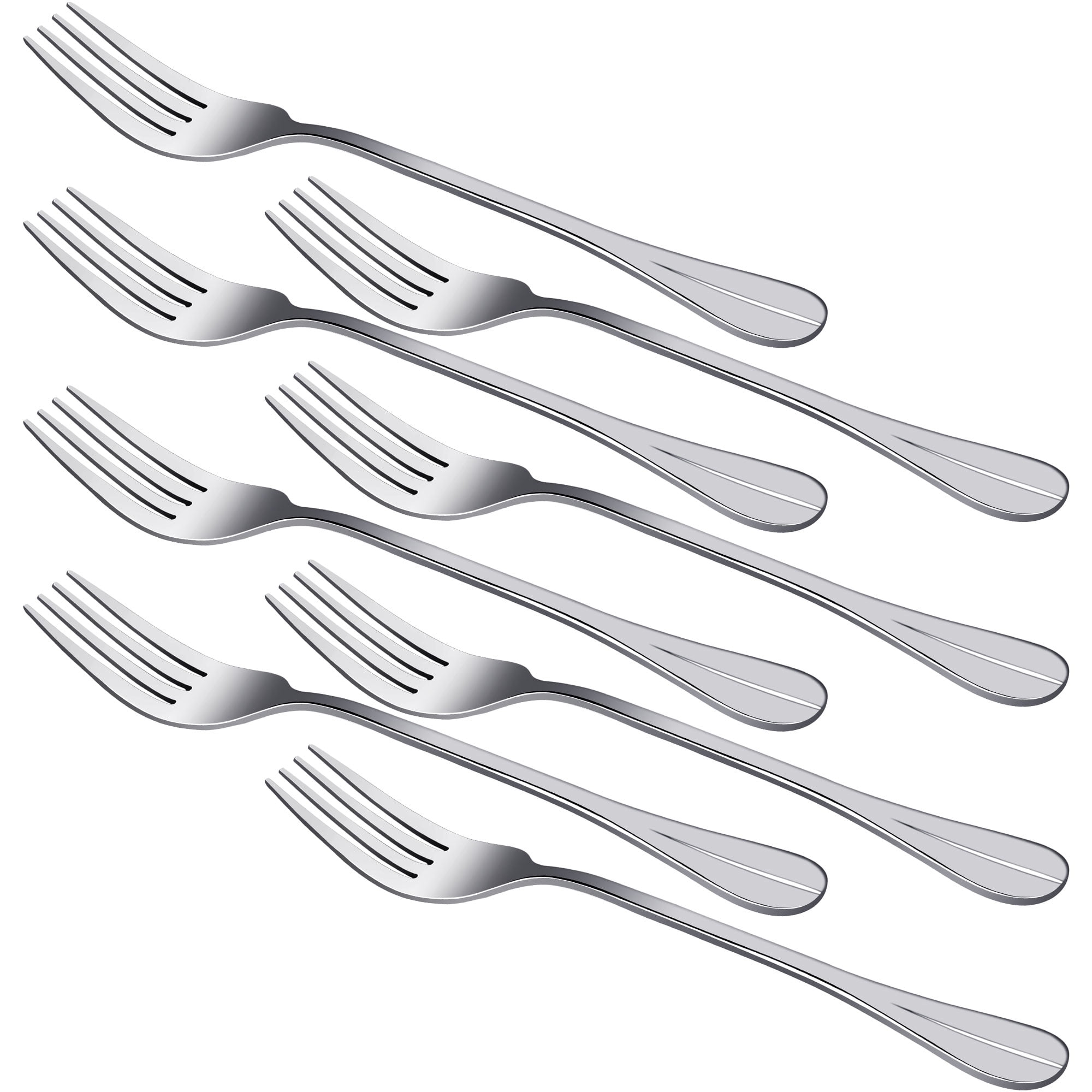 Appetizers 8Pcs Table Forks Dinner Flatware Stainless Steel Forks Set for Salad Desserts 