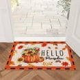 thumbnail image 7 of Fsqjgq Fall Doormats Plaid Welcome Doormat for Outdoor Entrance Polyester Non Slip Floor Mats Bathroom Kitchen Carpet Entry Rug,16"x 24" 1 Piece F, 7 of 7