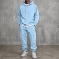 thumbnail image 2 of CONFREE Mens Sweatsuit 2 Peice Sets Athletic Tracksuit for Men Solid Y2K Hoodies Sweatpants Outfits Streetwear Fall Winter Track Suits Set, 2 of 9