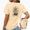 1-Apricot, variant on Ladies Double-Sided Bird Graphic T-Shirt Small Front Logo Large Back Silhouette Print Tee Round Neck Short Sleeve Casual Top