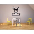 thumbnail image 3 of Viking Logo Silhouette Vikings Horn Hat Cartoon Wall Sticker Art Decal for Girls Boys Room Bedroom Nursery Kindergarten House Fun Home Decor Stickers Wall Art Vinyl Decoration Size (30x27 inch), 3 of 3