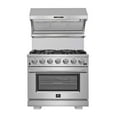 thumbnail image 6 of FORNO Capriasca 48-inch Freestanding Gas Range All Stainless Steel, 8 Brass Burners 160,000 BTU, Wok Support & Griddle, 6.58 cu.ft. Double Ovens with Rotisserie, 6 of 11