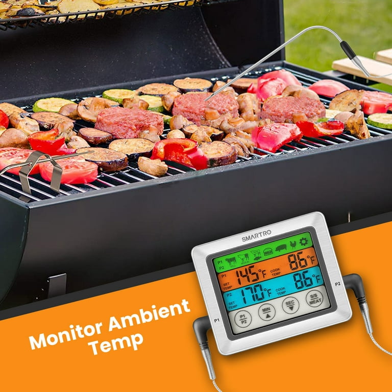 Dual Probe Smart Oven Electronic BBQ Thermometer Folding