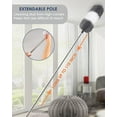 thumbnail image 3 of TINDTOP Microfiber Feather Duster Kit, Extendable Pole Cobweb Duster with 2 Bendable Head, Reusable and Washable Dusters for Cleaning Ceiling Fan, High Ceiling, Cupboard, Blinds, Furniture & Cars, 3 of 7