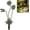 Green, variant on Metal Sunflower Garden Stake, Weatherproof, 12 in/30cm, Outdoor Yard Decor
