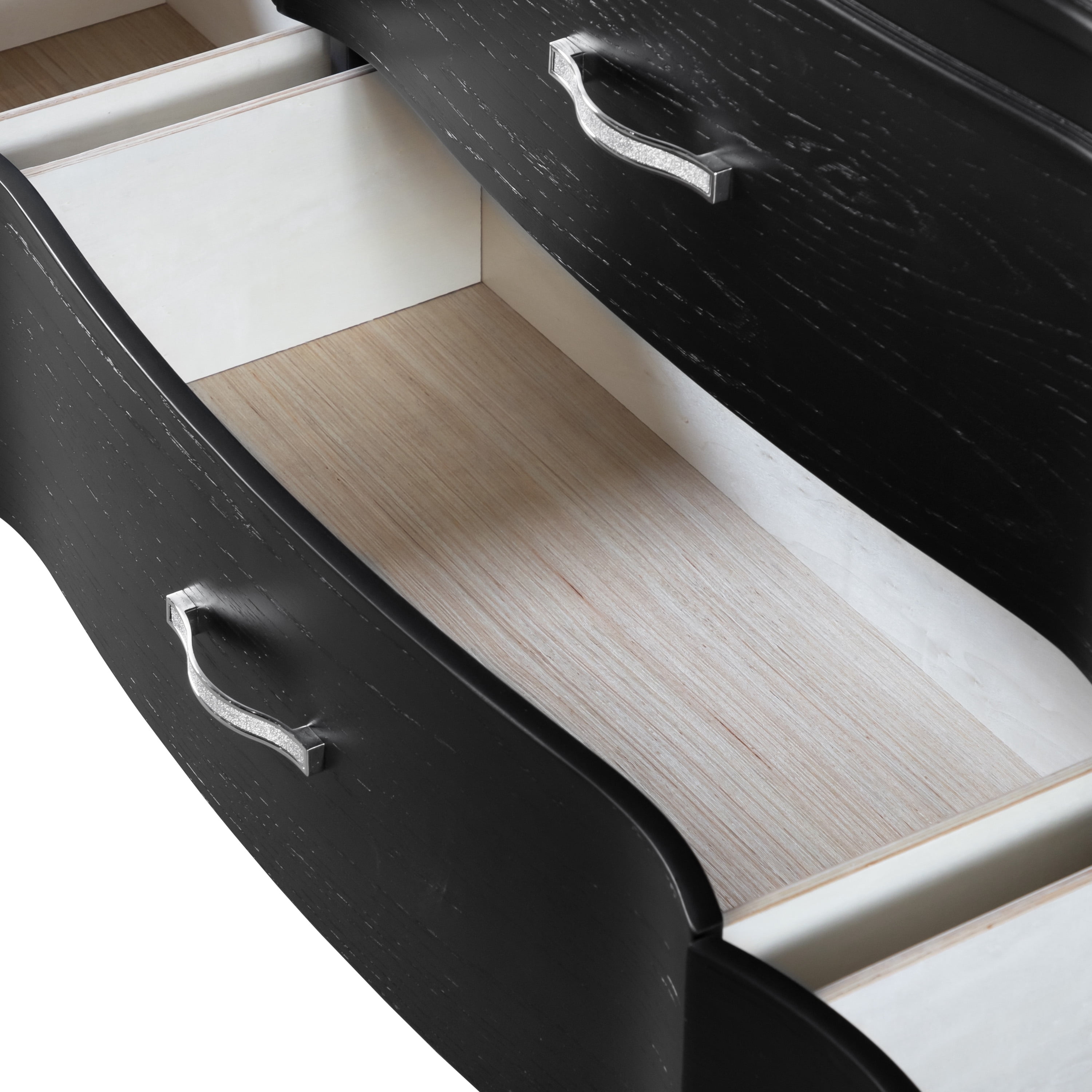 Furniture of America Seabliss Glam 9-Drawer Dresser, Black